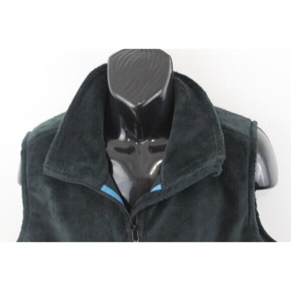 LL Bean Womens Luxe Jacket Vest Recycled Fleece Snow Hiking Ski Black Size 2XL - Picture 5 of 13